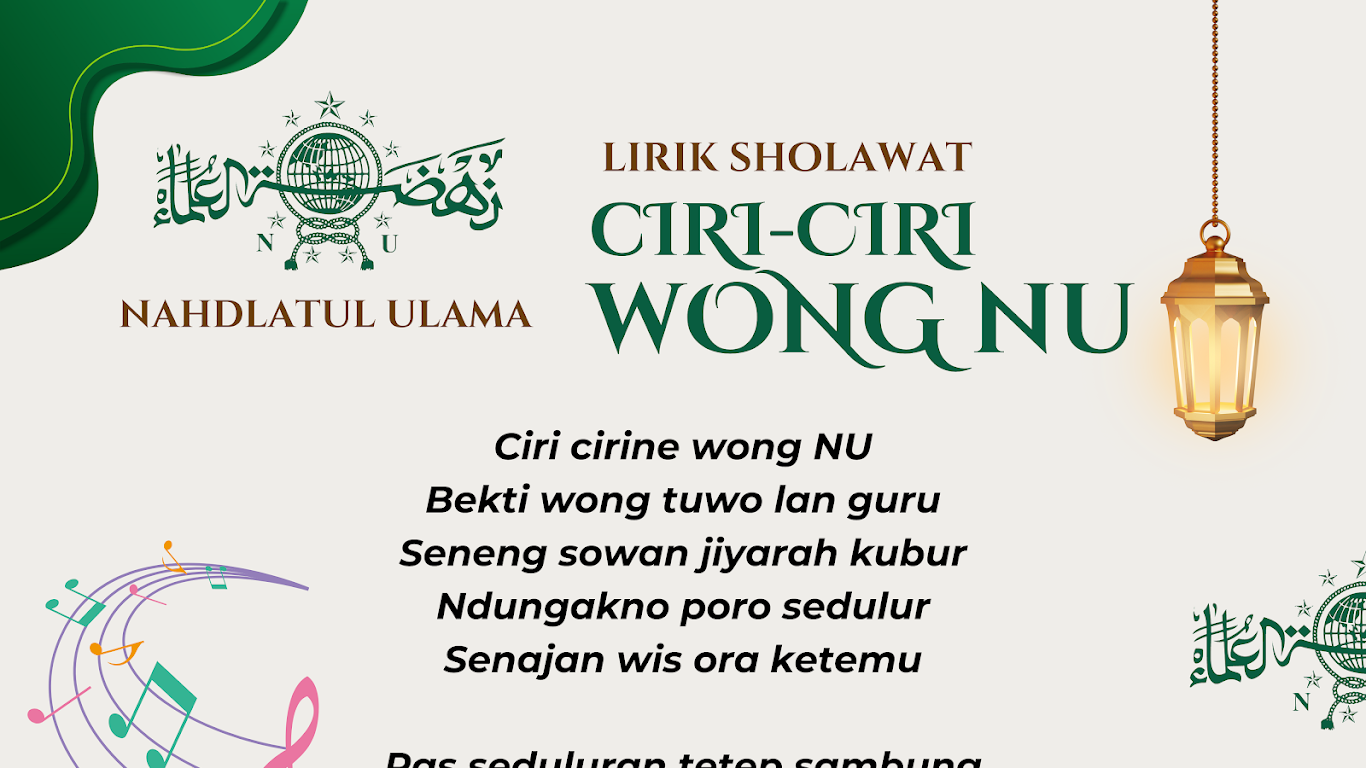 Lirik Lagu Ciri Cirine Wong NU - Gus Raden Abdul Haris Hamid